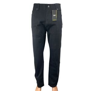 NEW Lee Extreme Motion Men's Black Athhletic Fit Straight Denim Jeans Pants 38